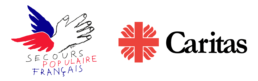 Logos Secours populaires et Caritas